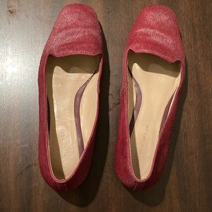 Antonio Melani Red Bovine Hair Leather Flats 9.5